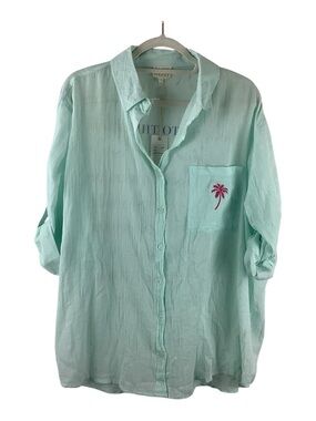 NWT Surf Gypsy Cotton Boyshirt Swim Cover Up Small